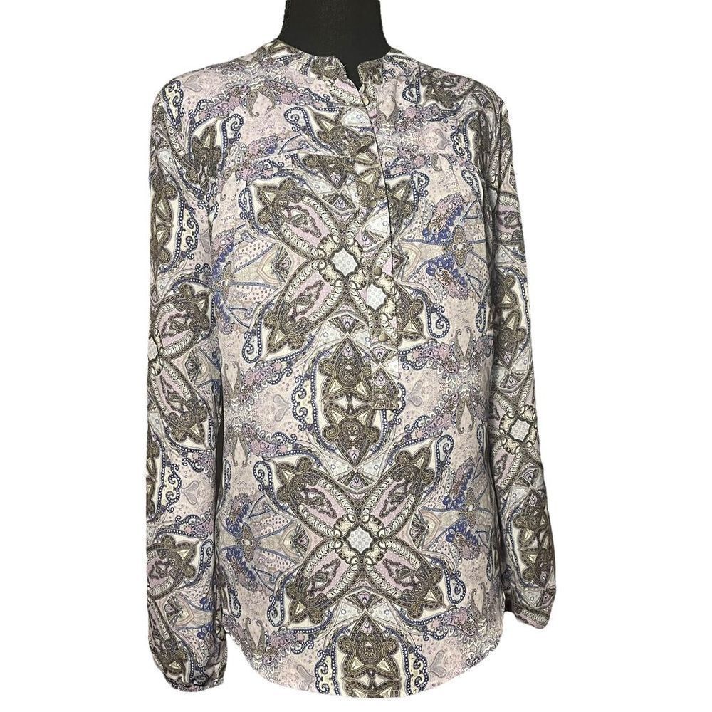 Democracy Long Sleeve Patterned Blouse - image 1